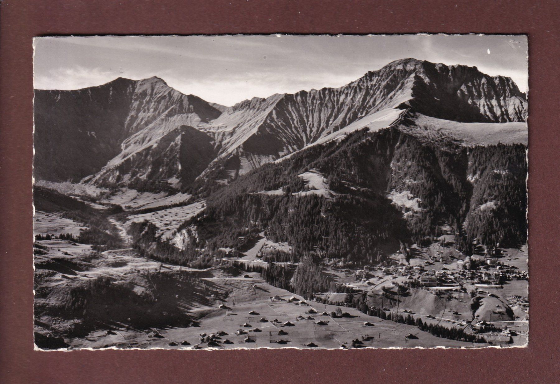 Cartoline postali: STIEGELSCHWAND mit Adelboden - 1954 – Usato da Pully venduto da nicecards