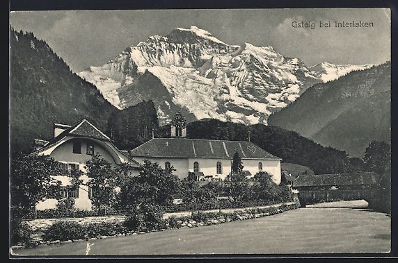 Ansichtskarten: Gsteig, Partie im Ort, Berge im Hintergr – Gebraucht aus Berlin von bartko-reher