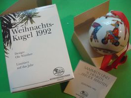 Weihnachtskugel 1992 Hutschenreuther