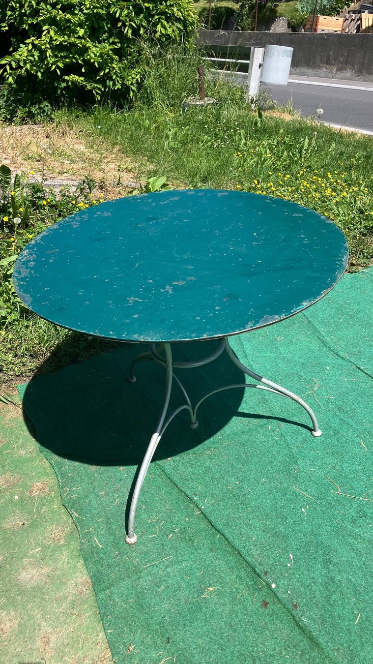 Tische: Table de jardin métal ancienne garten Tisch – Gebraucht aus St-Cierges von LeRegain 7