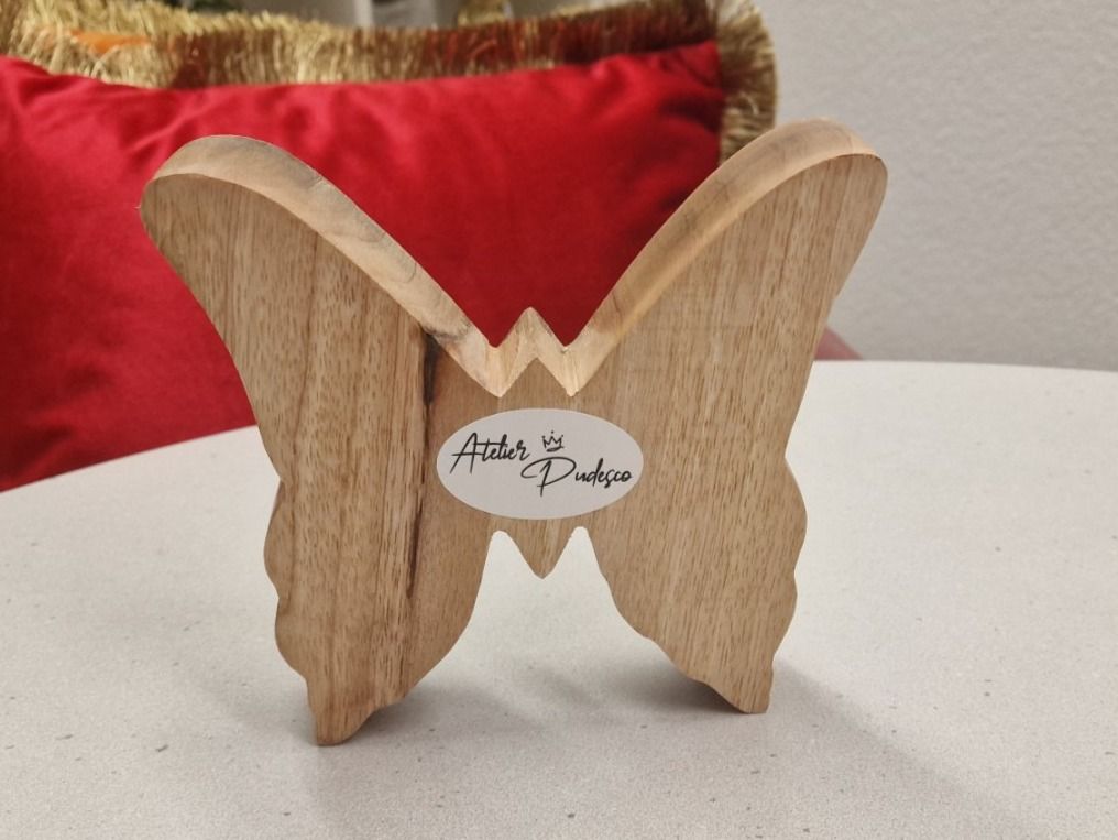 Tutte le decorazioni: Holz Schmetterling mit Gold Details – Nuovo e nell'imballaggio originale da Schaffhausen venduto da AtelierPudesco 1