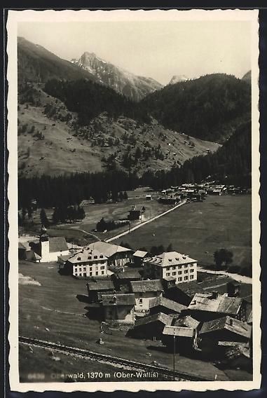 Cartoline postali: Oberwald /Ober-Wallis, Ort aus der Vogel – Usato da Berlin venduto da bartko-reher