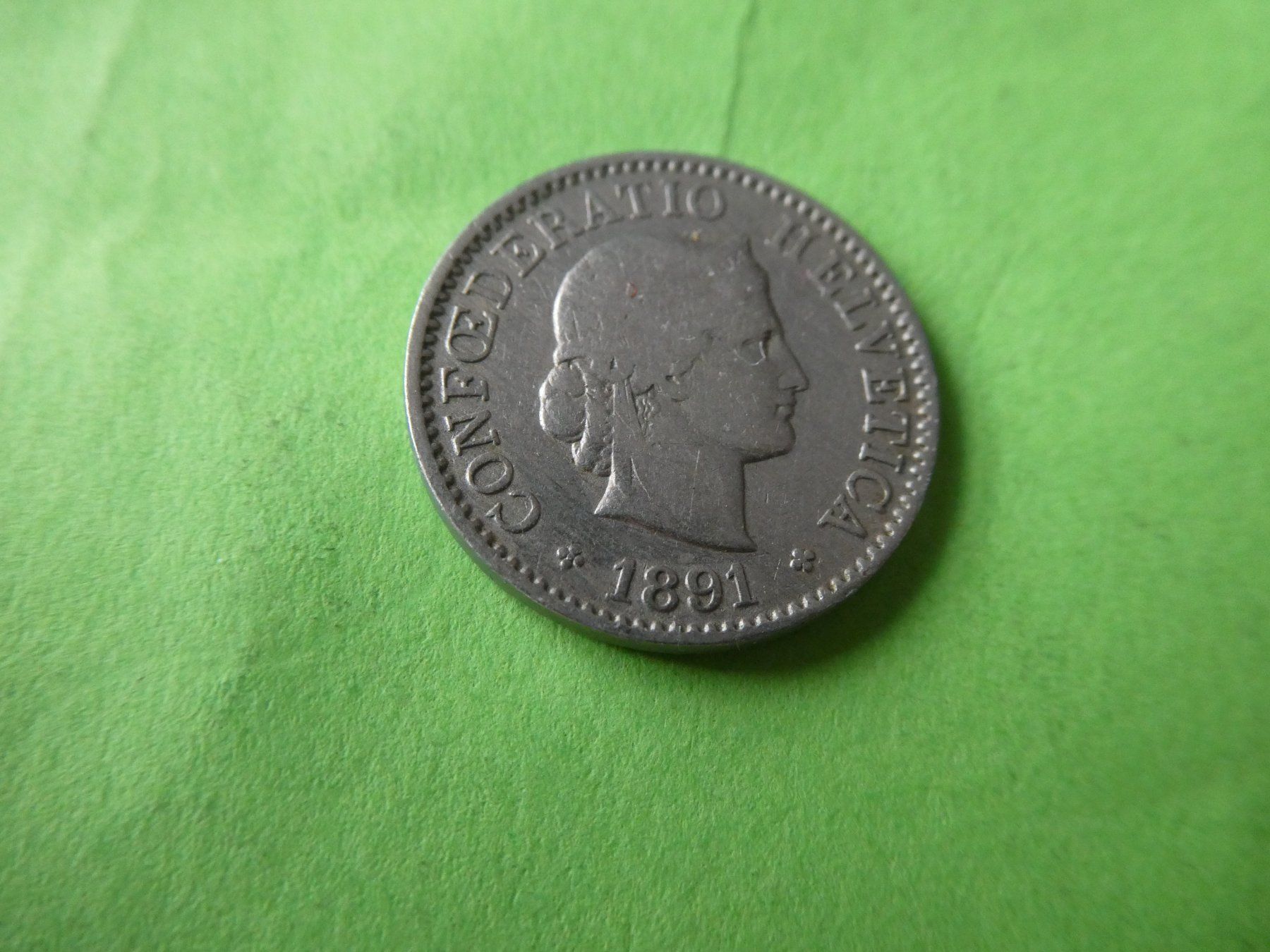 Toutes les monnaies: Schweiz 1891, 5 Rappen – D'occasion à Hinterforst par Rohusri