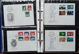 Timbres sur carte année 60-70         123 cartes