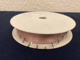 Satin - Band verdrahtet, 15 mm breit,  20 Meter, rosa