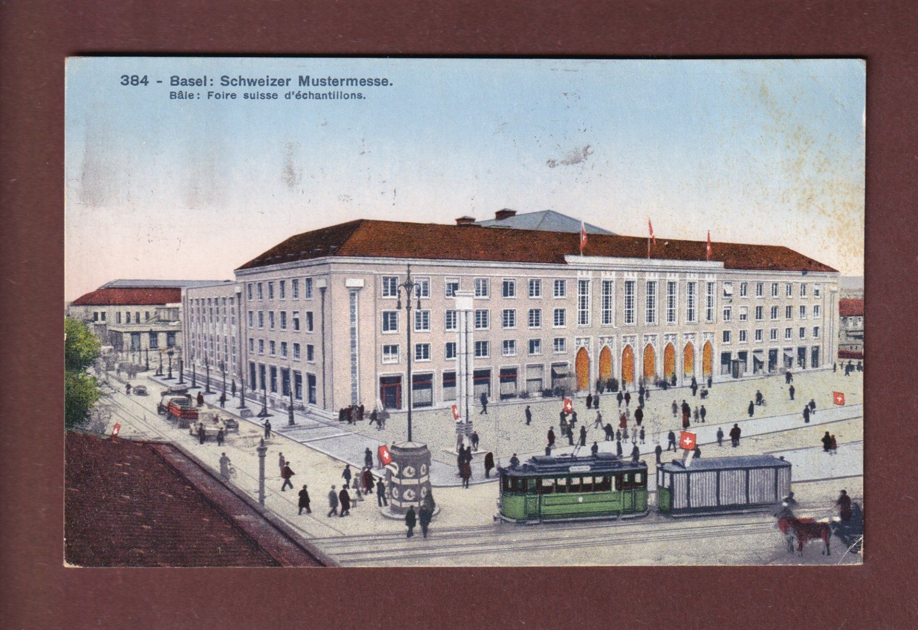 Ansichtskarten: BASEL - Mustermesse - Tram - 1929 – Gebraucht aus Pully von nicecards-shop