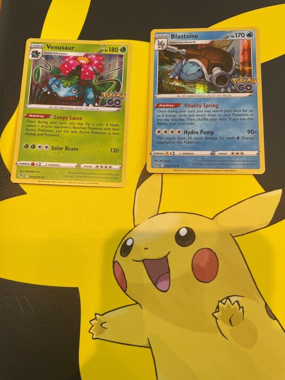 Venusaur and Blastoise Holo Pokemon Go Bisaflor Turtok Kaufen auf Ricardo