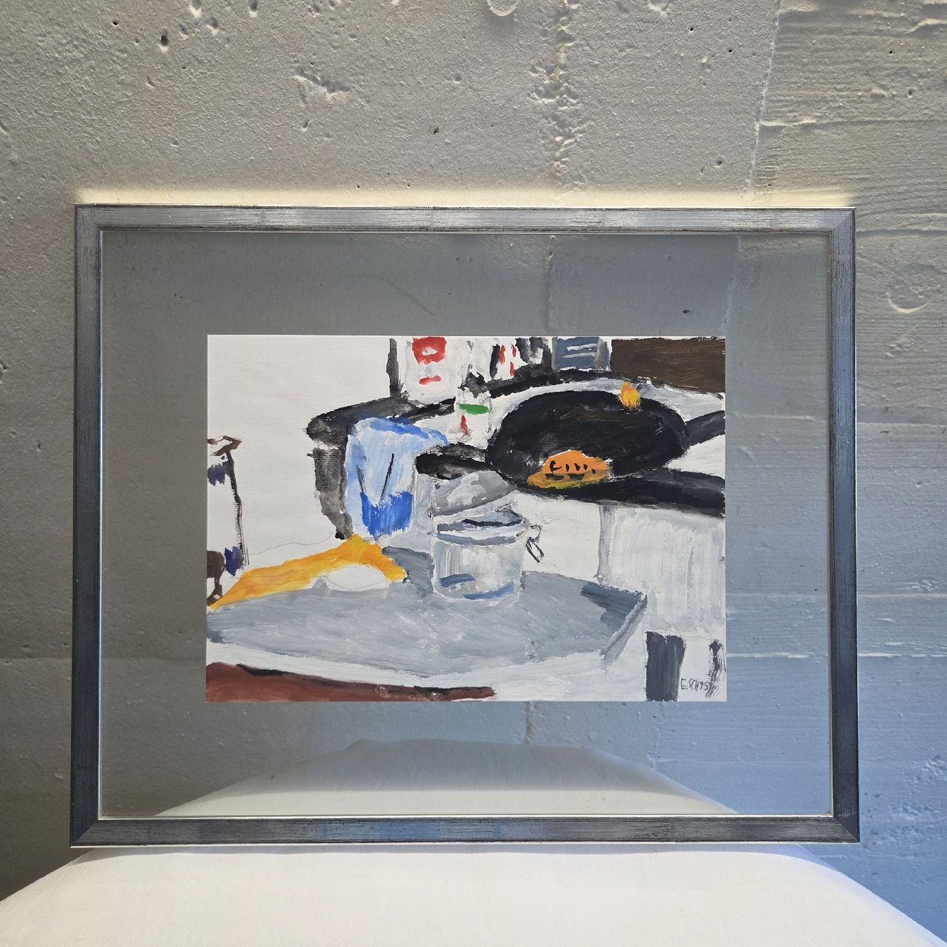 Gemälde: Gemälde auf Papier, Stilleben..1995 – Gebraucht aus Stans von Ducati16