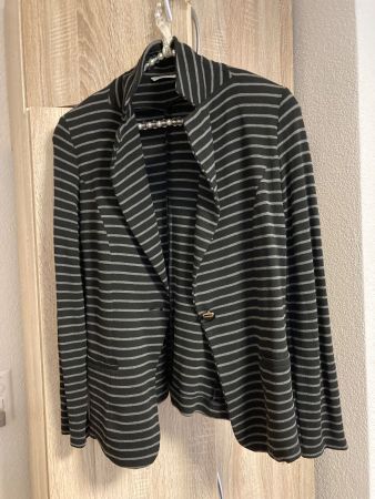 Piu&Piu Made in Italy Damen Blazer mit Streifen, Grösse 40,