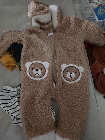 Teddy Overall Flauschig Gr. 68 Winter Warm Top Zustand!