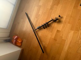Fotohintergrundständer T-Form – verstellbar – Schwarz