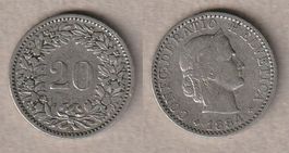 20 Rappen 1884