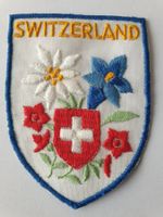 Vintage Badg Wappen Switzerland weiss ST. GALLER STICKEREI