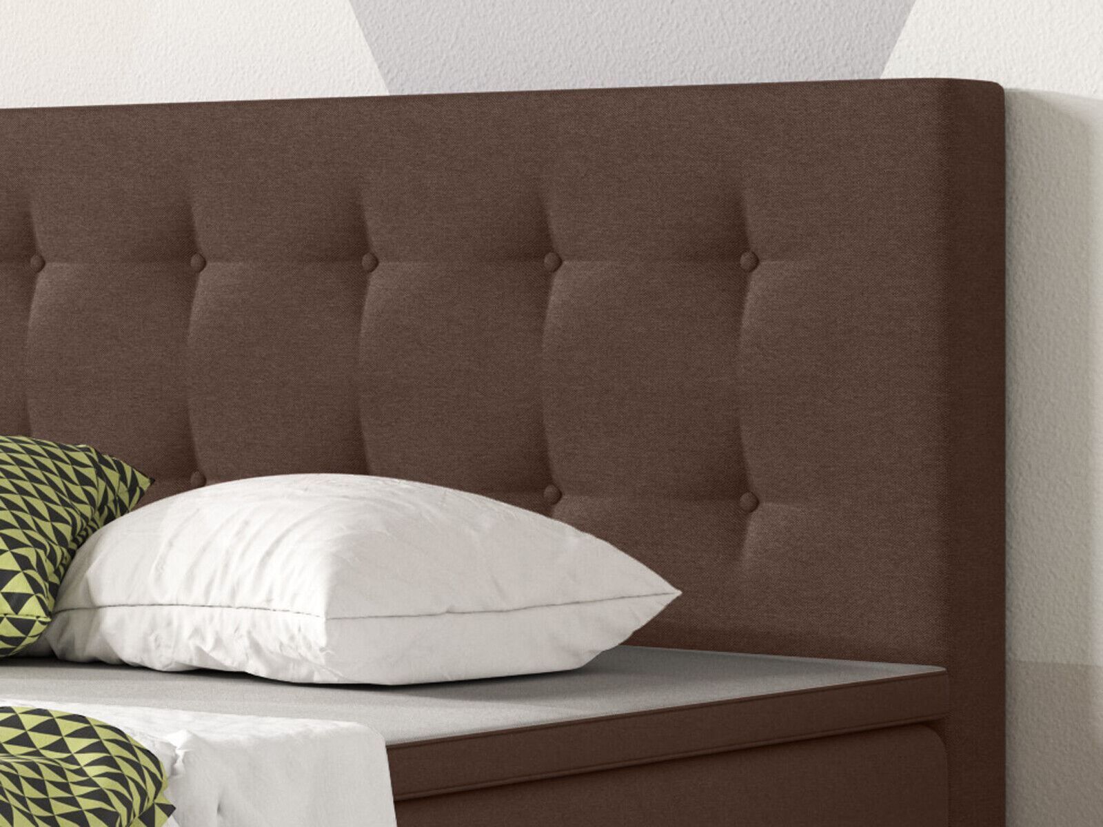 Betten: Boxspringbett 140x200 Braun Hotelbett Bett – Neu und originalverpackt aus Wallenwil von toesstal-vertrieb 4