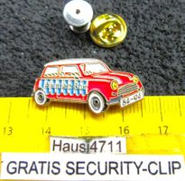 MINI COOPER AUTO PIN GEPRÄGT MIT SECURITY-CLIP VINTAGE OLDI