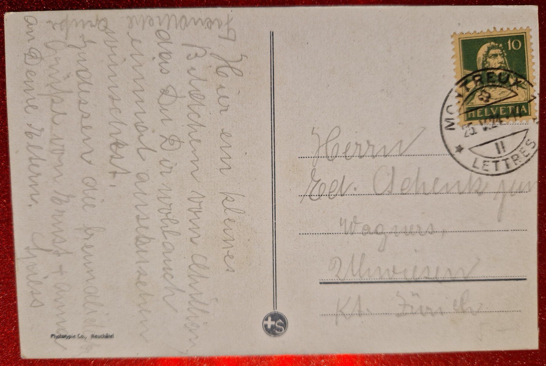Cartoline postali: Château de Chillon Lac Léman 1924 – Usato da Melchnau venduto da Fishel 1