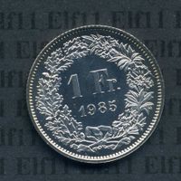 CHF___1.00 1985 stgl * nigelnagelneu! 1 Franken