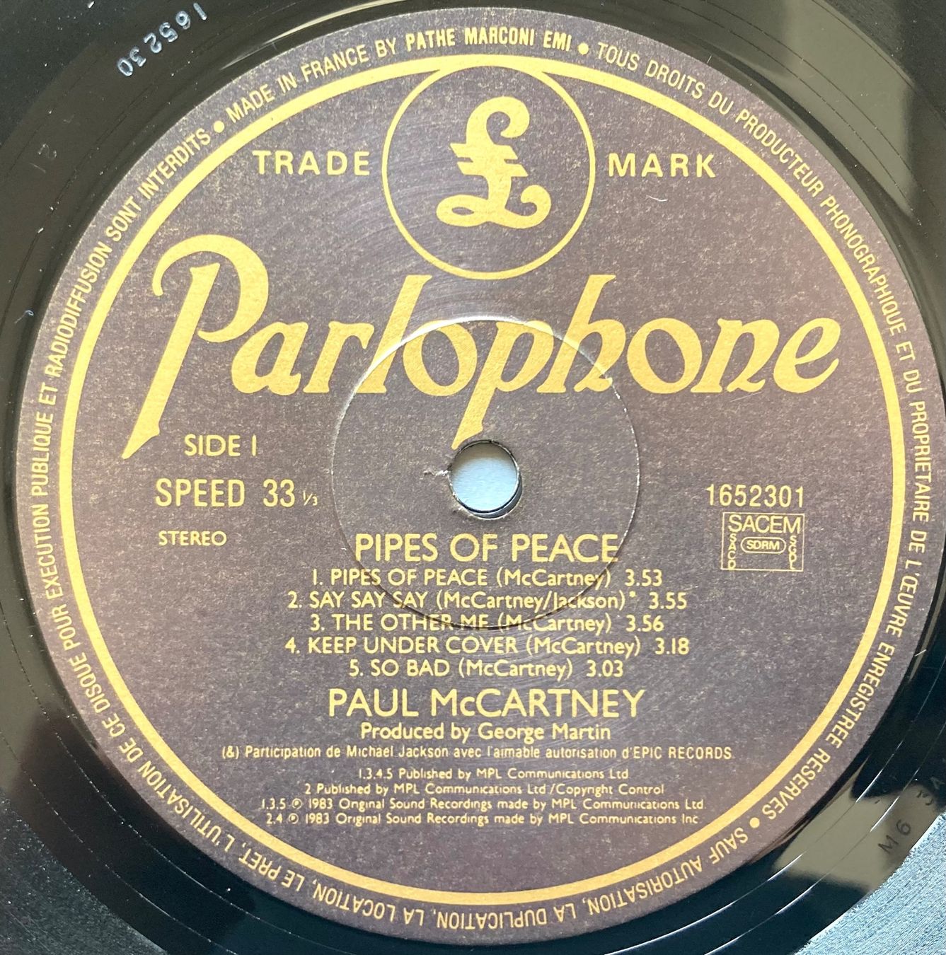 Dischi in vinile: PAUL MCCARTNEY - PIPES OF PEACE – Usato da Poliez-Pittet venduto da Newtown-Records 3