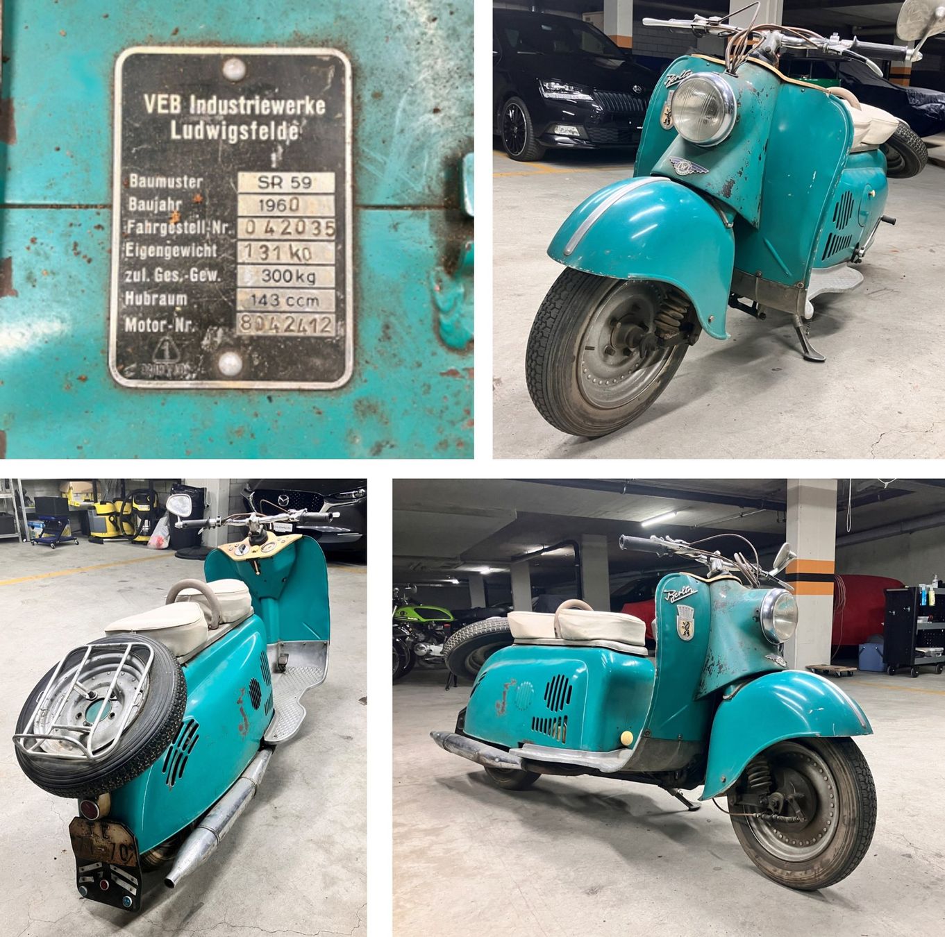 Sonstige: 2 Oldtimer, IWL Berlin DDR Kultroller IWL SR59 "Berlin" – Gebraucht aus Oberweningen von LSP72 3