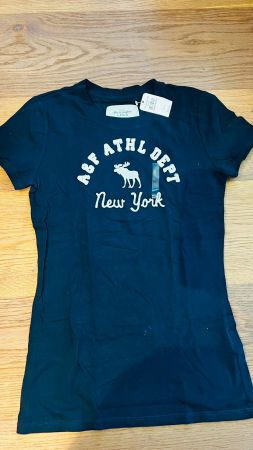 Abercrombie & Fitch Damen T-Shirt Gr. M Navy Blau Neu