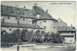 AK St. Gallen Kloster - gelaufen 1909