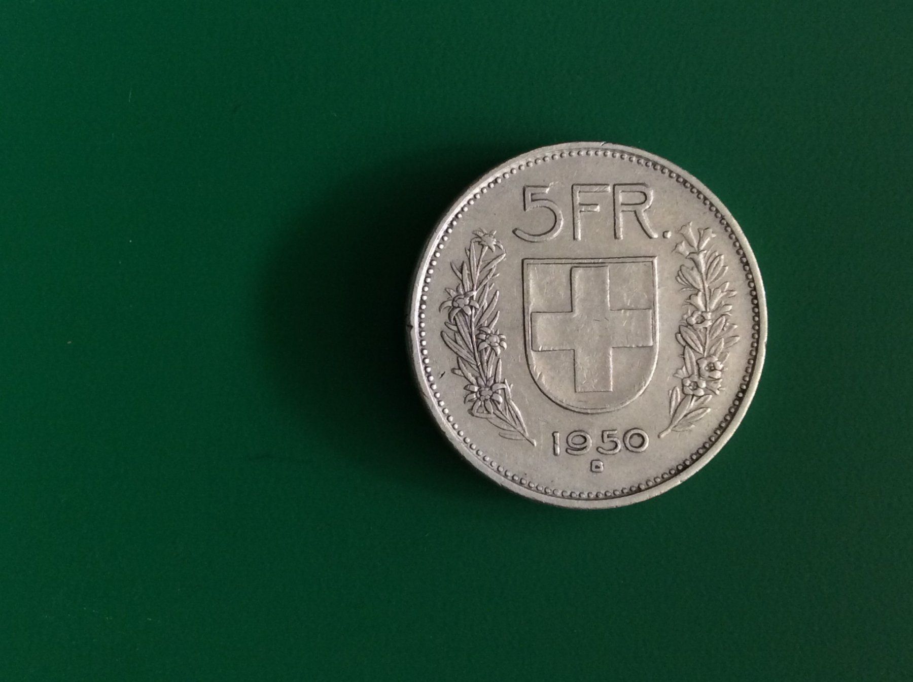 Tutti le monete: 5 francs  1950  Belle – Usato da Genève venduto da pie_fh2d