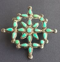 Broche amerindienne argent