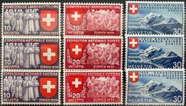 1939 Landi 3sprachig Zst219-227** SBK 69.-