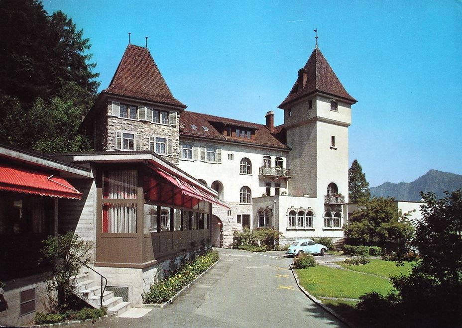 Cartoline postali: BAD RAGAZ Hotel Schloss, Auto, VW-Käfer – Nuovo (secondo la descrizione) da Jona venduto da philajona