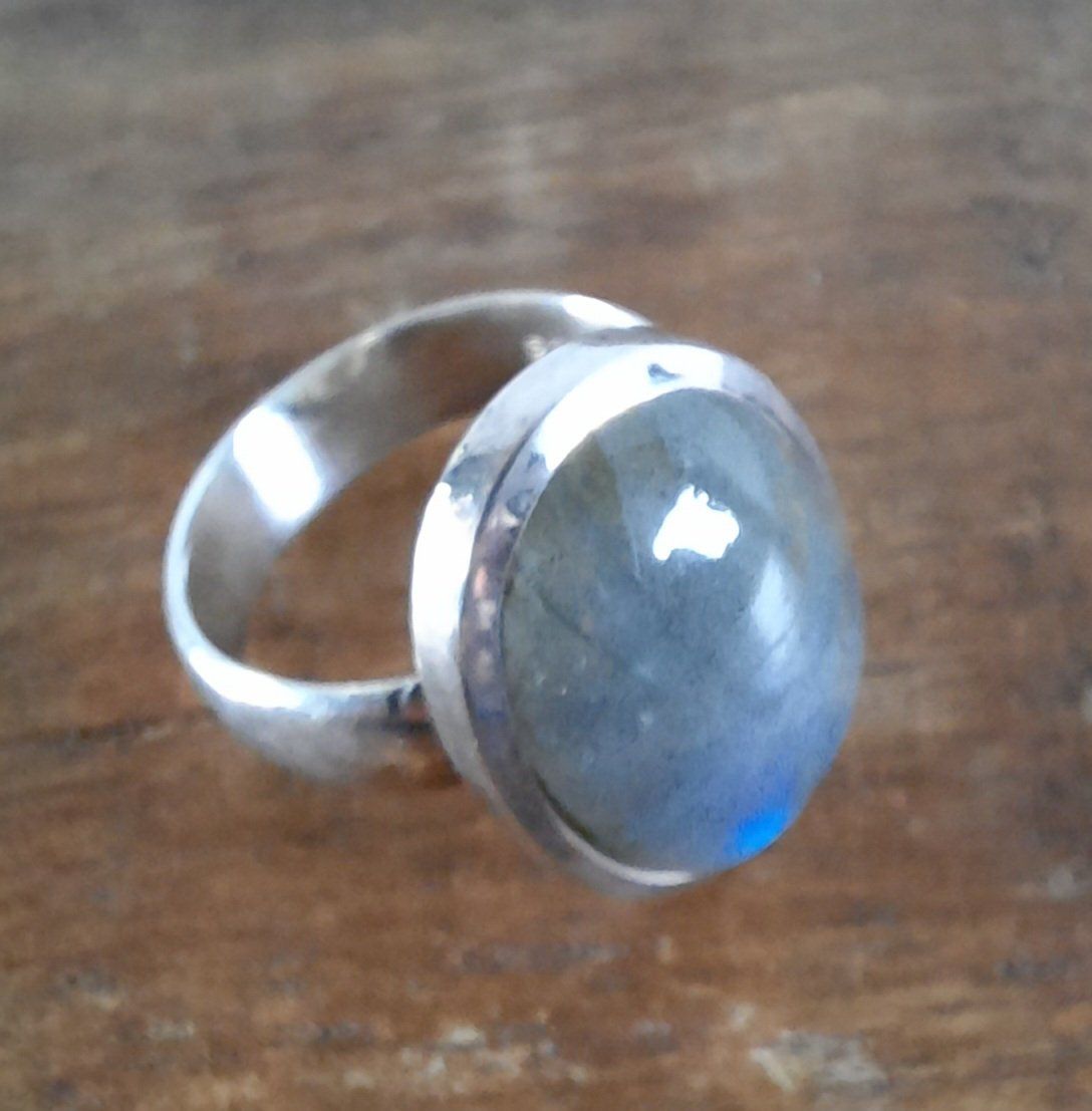 Ringe: Silberring 925 mit Labradorit Edelstein – Gebraucht aus Mönchaltorf von Espressina 5
