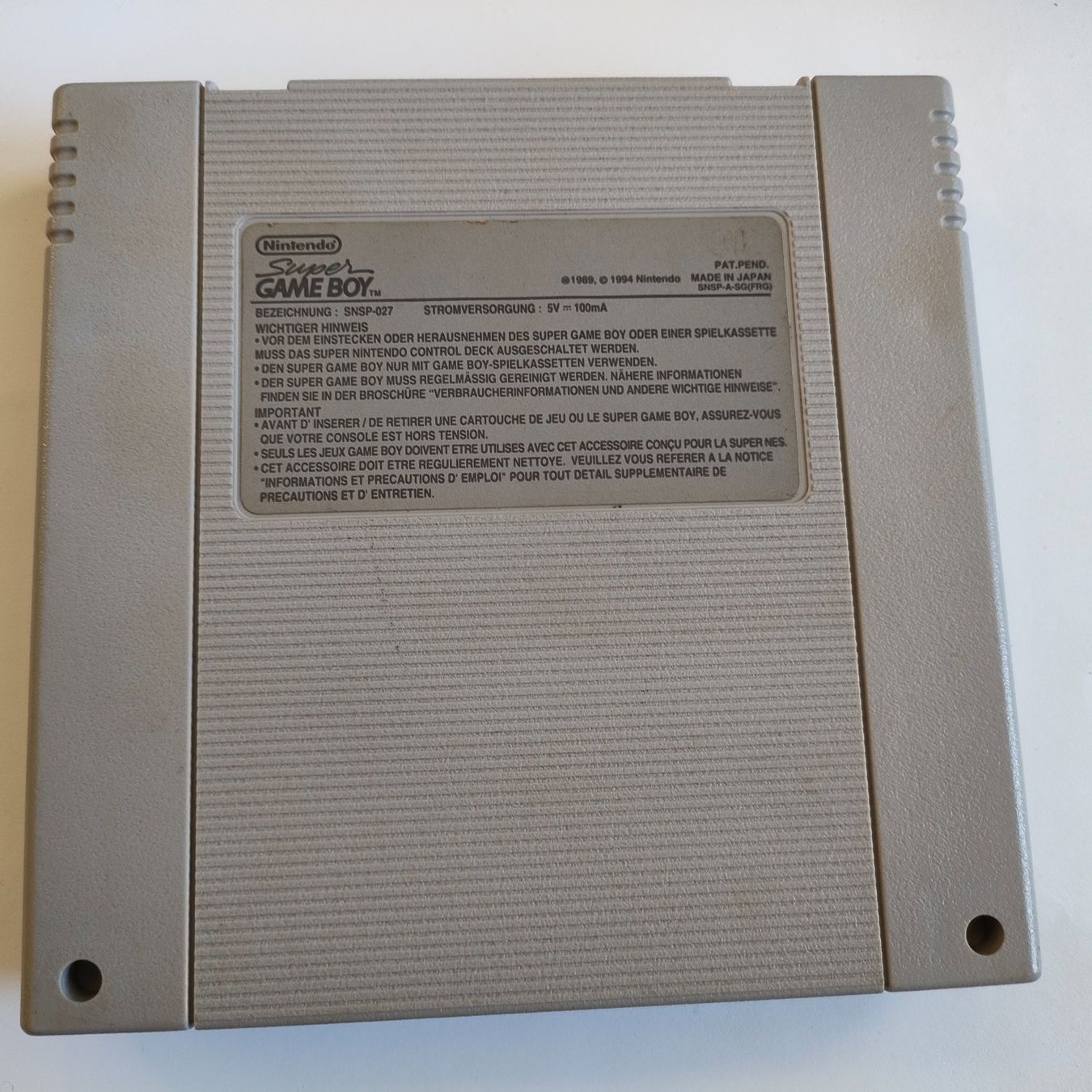 Nintendo Adapter & Kabel: Super Game Boy Adapter für SNES – Gebraucht aus Zürich von Mephisto87 1