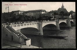 AK Basel, Mittlere Rheinbrücke