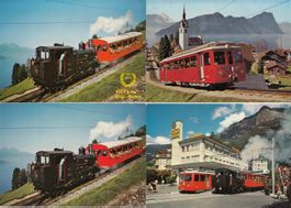 Rigi Bahnen, 4 Karten um 1970
