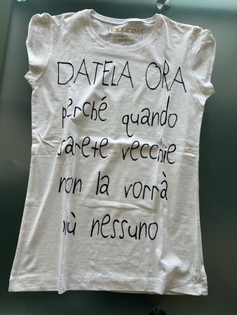 T-shirt enfant blanc inscription italienne taille S