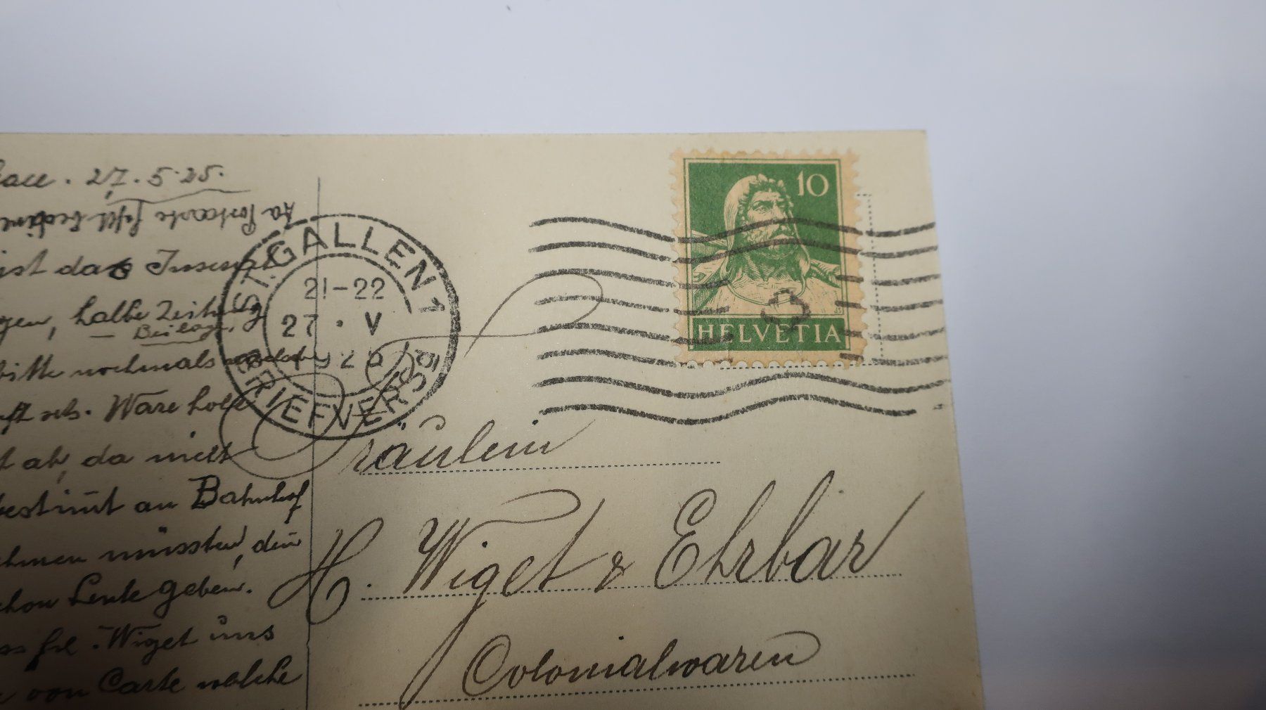 Cartoline postali: St. Georgen - St. Gallen  1925 – Usato da Cormoret venduto da Pascalll2001 3