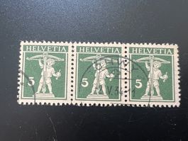 CH 1934 Tellknabe 183 3er Vollstempel  Schwyz  (4753)