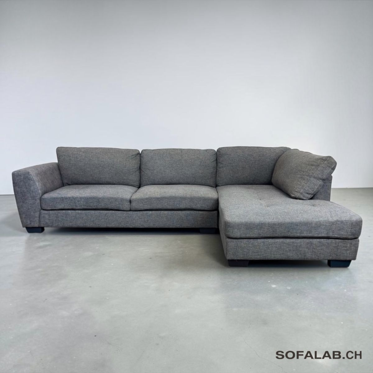 Divani: Ecksofa, hellgrauer Stoff gratis lieferung – Usato da Bachenbülach venduto da Sofalab.swiss