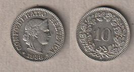 10 Rappen 1938 Nickel