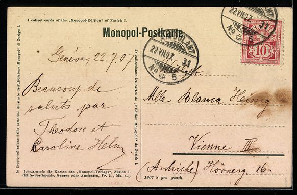 Cartoline postali: Genève, Rue du Mont-Blanc, Strassenpart – Usato da Berlin venduto da bartko-reher 1