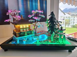 Lego Garten der Stille set mit Led beleuchtung und Acrylbox