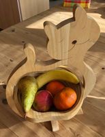 Corbeille à fruits "Chat" en bois, ou comme décoration