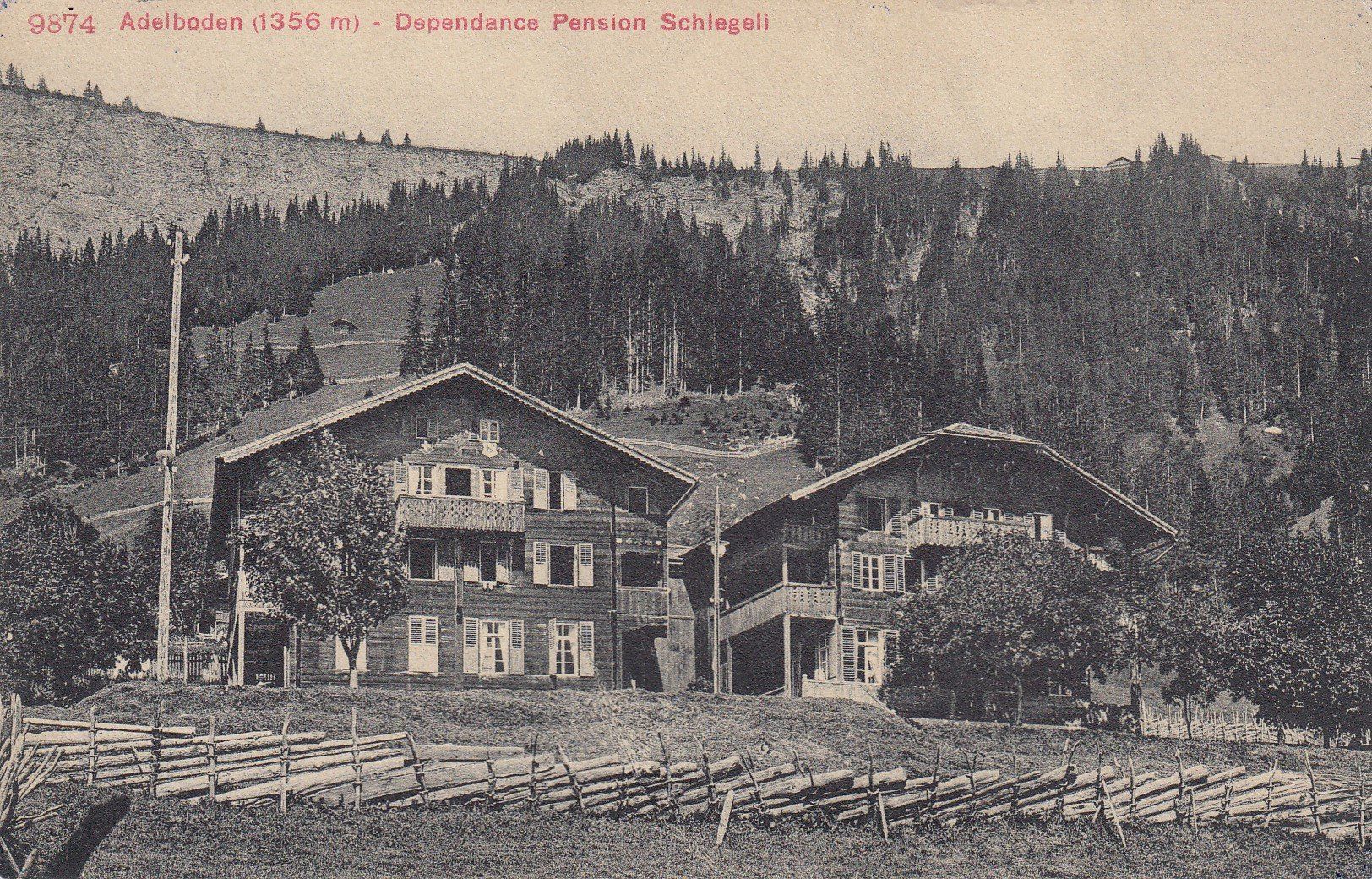Cartoline postali: Adelboden  BE  -   Dependance Pension SCHLEGELI – Usato da Brig venduto da Valcards54