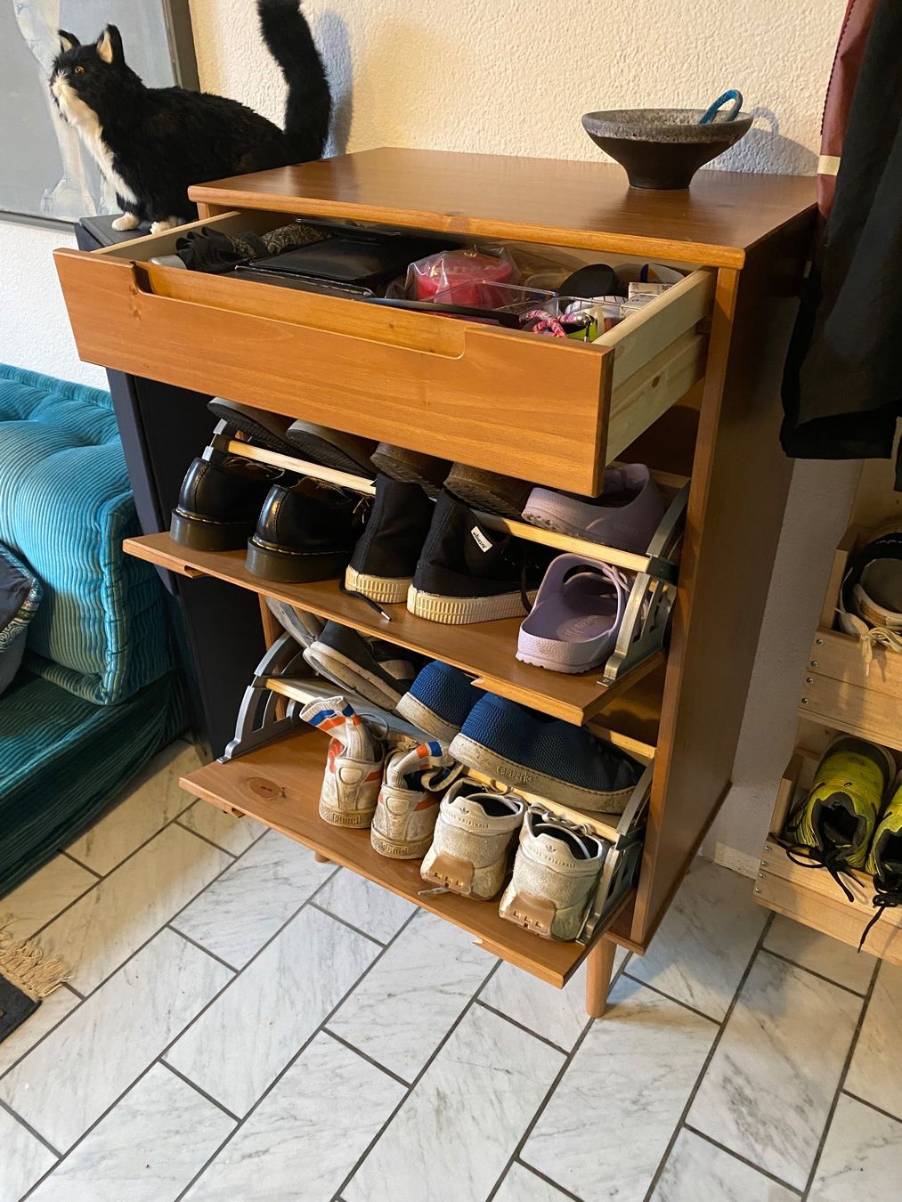 Guardaroba: Midcentury style Schuhkommode – Usato da Zürich venduto da d-i-a-n-a 4