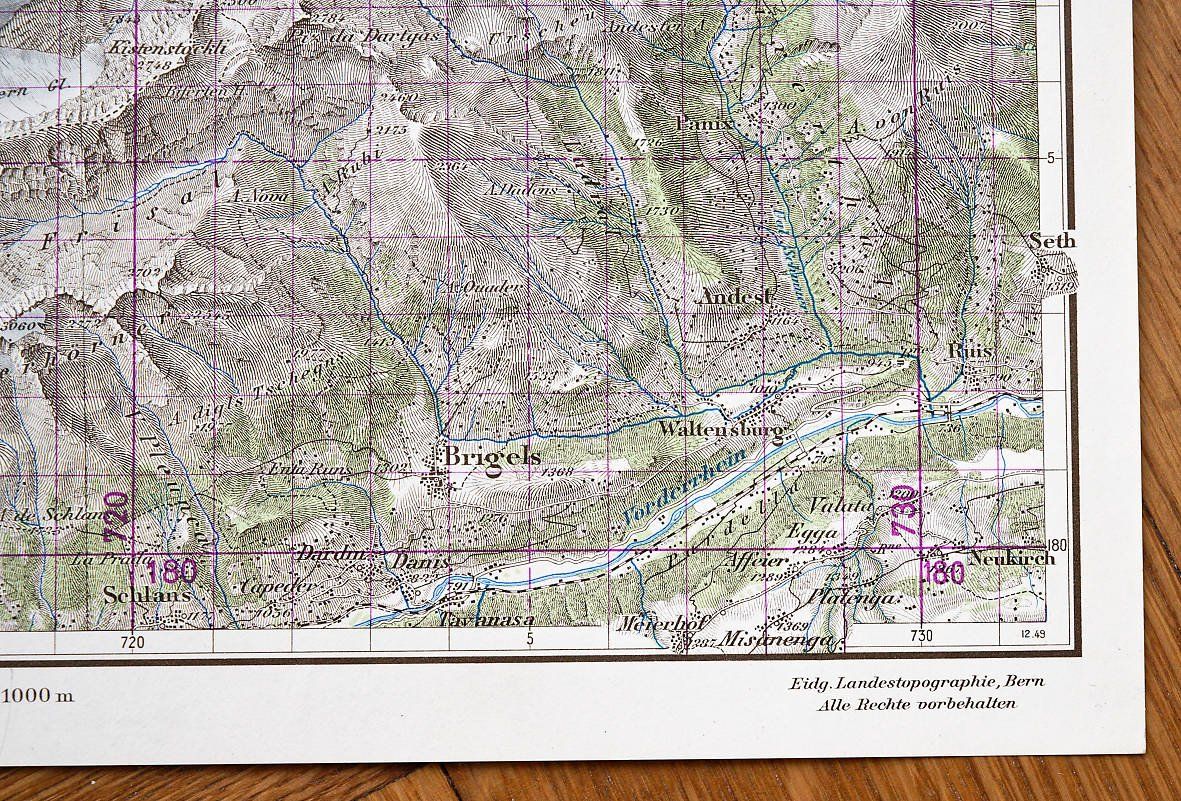Landkarten & Atlanten: Topographische Karte, Einsiedeln 1948 – Gebraucht aus Bern von Maccalvin 8