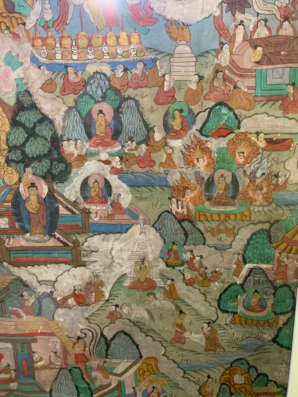Dipinti: Thangka Buddhas Lebensgeschichte – Usato da Wolfhalden venduto da SecondAntique 4