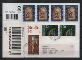 R-Beleg Liechtenstein  Engel Motiv