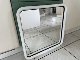 Miroir Tubulaire Carré Vintage Blanc