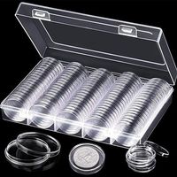100x capsules pour pièces de monnaie 27mm interne