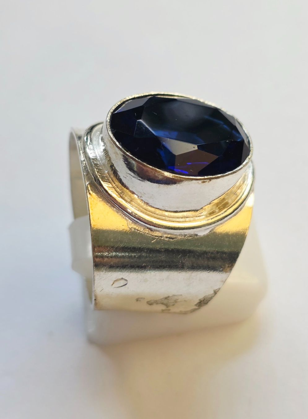 Anelli: Ring Silber blau Stein Grösse 53 Silber 925 neu – Nuovo (secondo la descrizione) da Zürich venduto da benedikt12 5