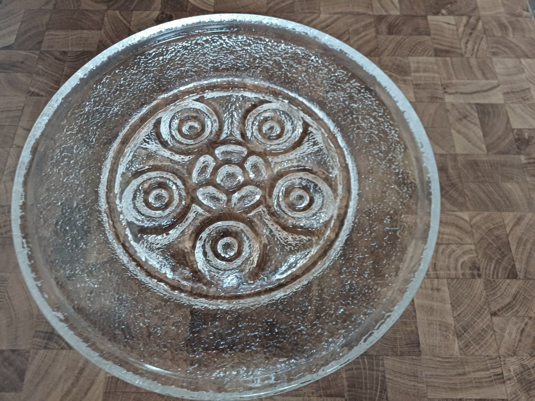 Glasi Hergiswil Servierplatten: Vintage Glasplatte / Servierplatte, Durchmesser 30cm neu – Neu (gemäss Beschreibung) aus Kloten von Juanita3 4